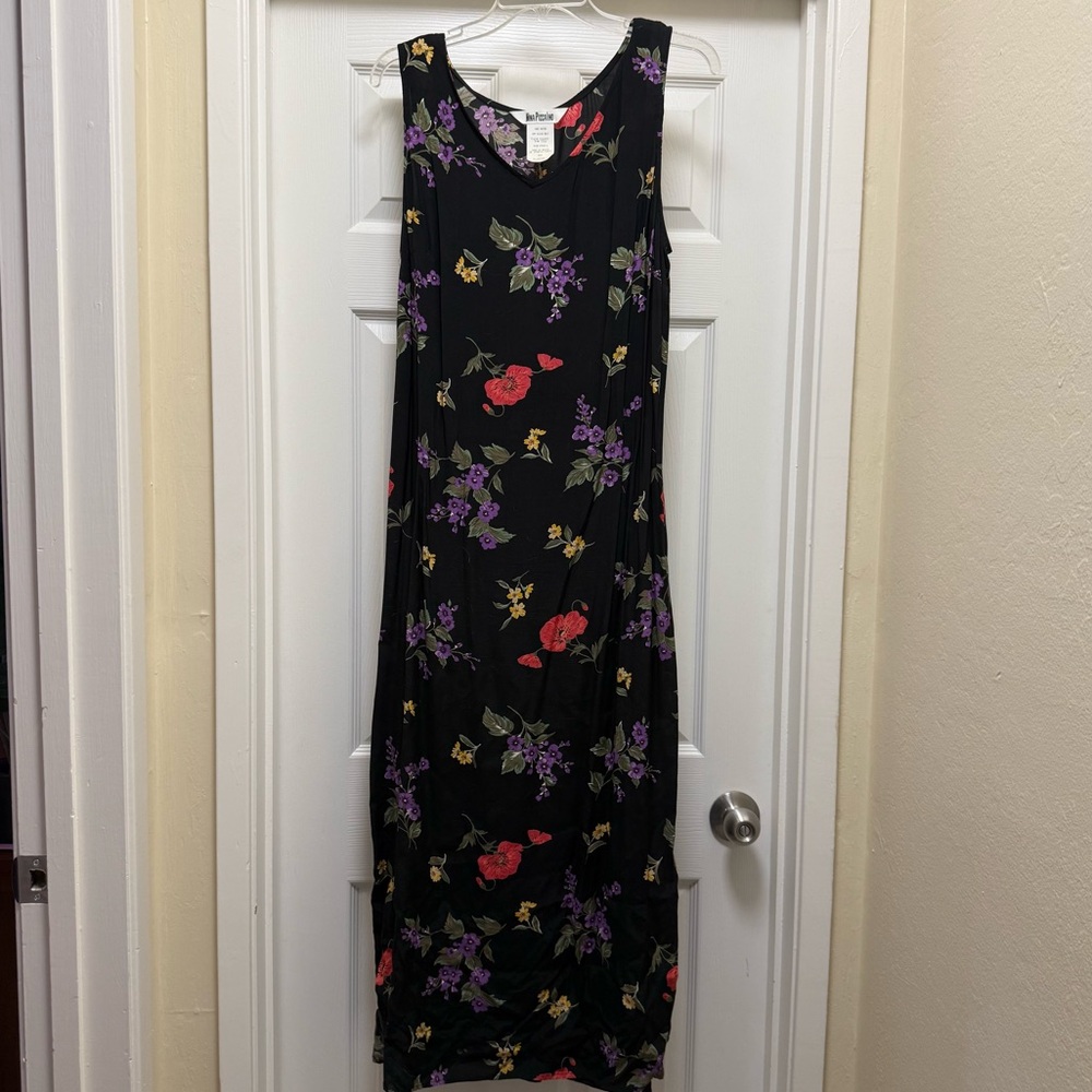 Floral Black Maxi Dress